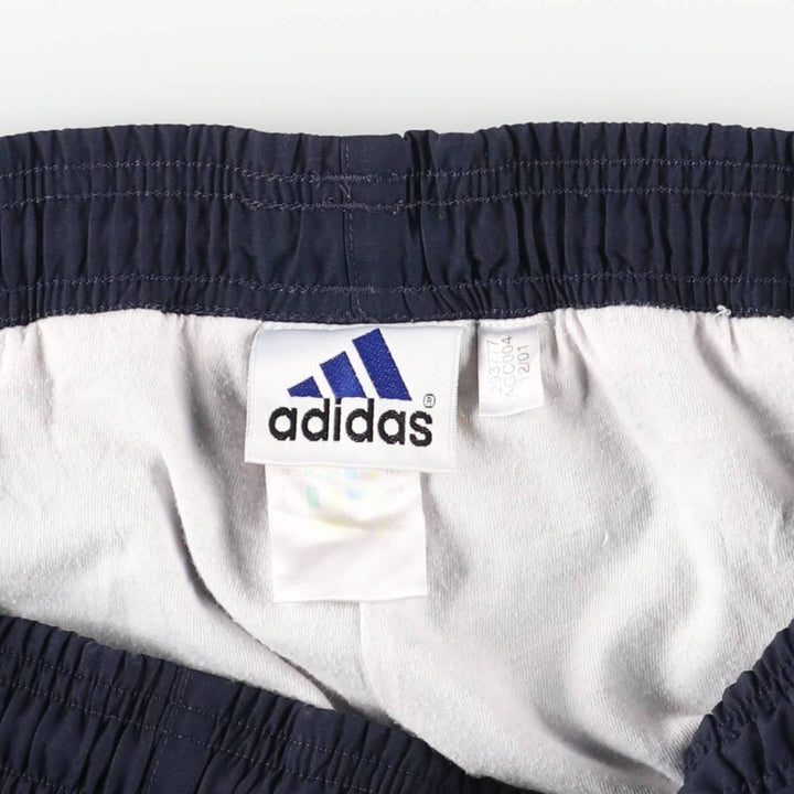 00'S Adidas warm-up pants, nylon pants, rustling pants, men's size L polyester navy blue type Vintage Second Hand