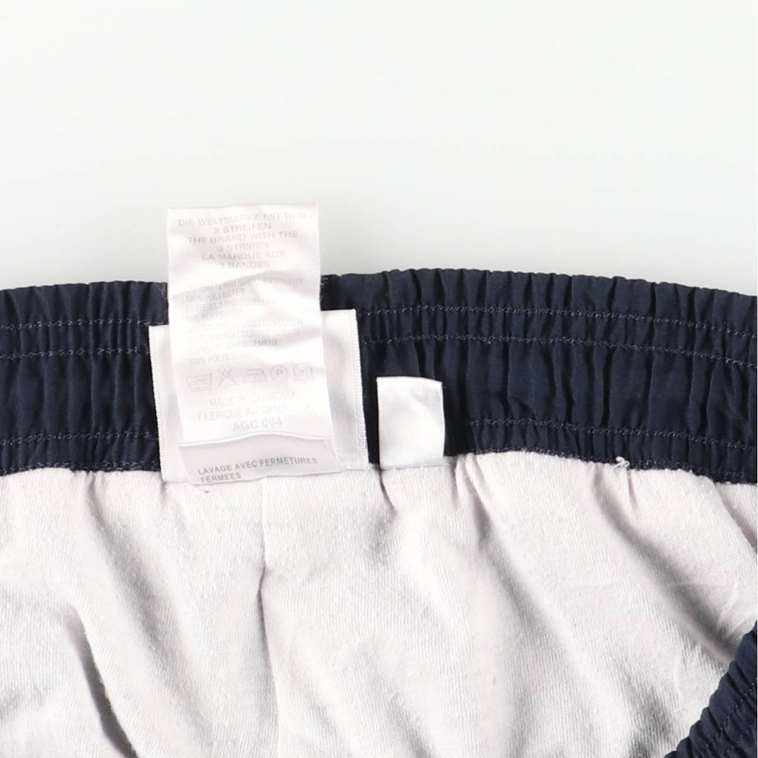 00'S Adidas warm-up pants, nylon pants, rustling pants, men's size L polyester navy blue type Vintage Second Hand