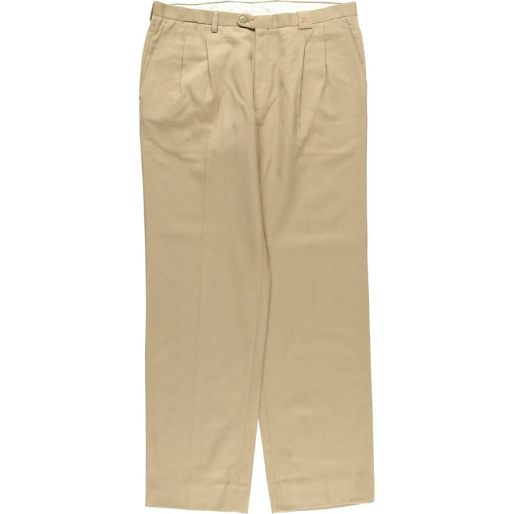 Burberry's BURBERRYS OF LONDON Poly/Wool Pants/Slacks, Made in Spain, Men's W36 (approx.) polyester Beige type Vintage Second Hand