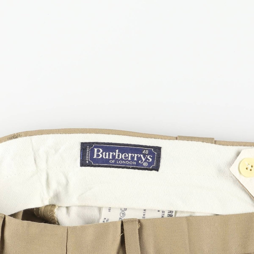 Burberry's BURBERRYS OF LONDON Poly/Wool Pants/Slacks, Made in Spain, Men's W36 (approx.) polyester Beige type Vintage Second Hand