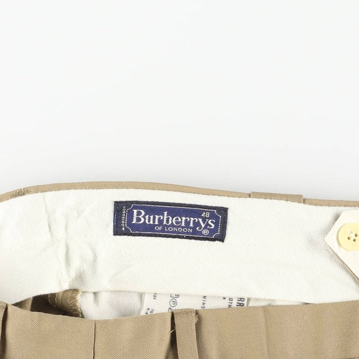 Burberry's BURBERRYS OF LONDON Poly/Wool Pants/Slacks, Made in Spain, Men's W36 (approx.) polyester Beige type Vintage Second Hand