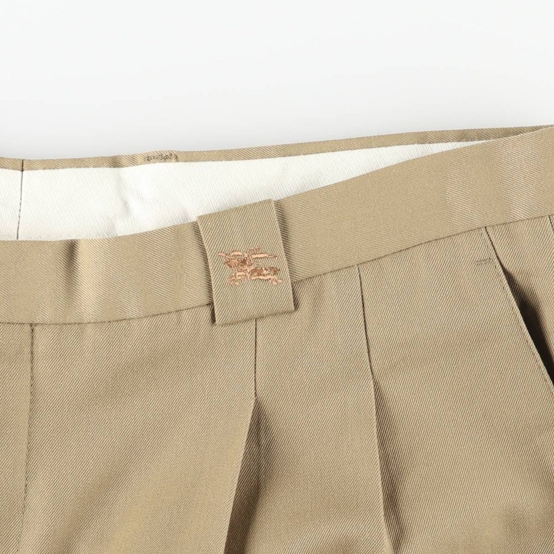 Burberry's BURBERRYS OF LONDON Poly/Wool Pants/Slacks, Made in Spain, Men's W36 (approx.) polyester Beige type Vintage Second Hand