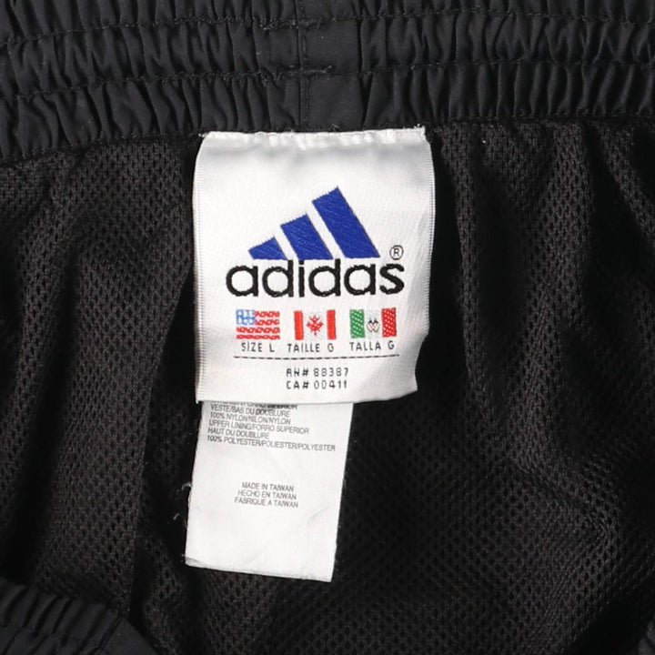 90'S Adidas Warm-Up Pants, Nylon, Shaka Shaka Pants, Men's Size L, Vintage polyester black type Vintage Second Hand