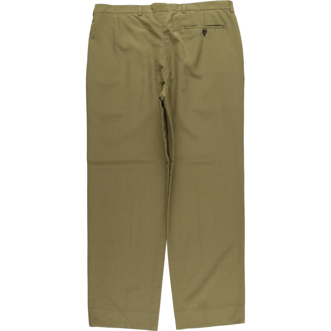 Burberry's London two-pleat wool trousers/slacks, men's size W37 (approx.) wool Khaki type sage green Vintage Second Hand