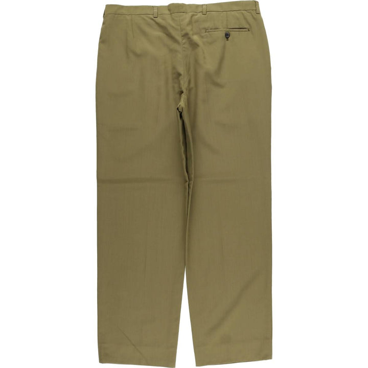 Burberry's London two-pleat wool trousers/slacks, men's size W37 (approx.) wool Khaki type sage green Vintage Second Hand