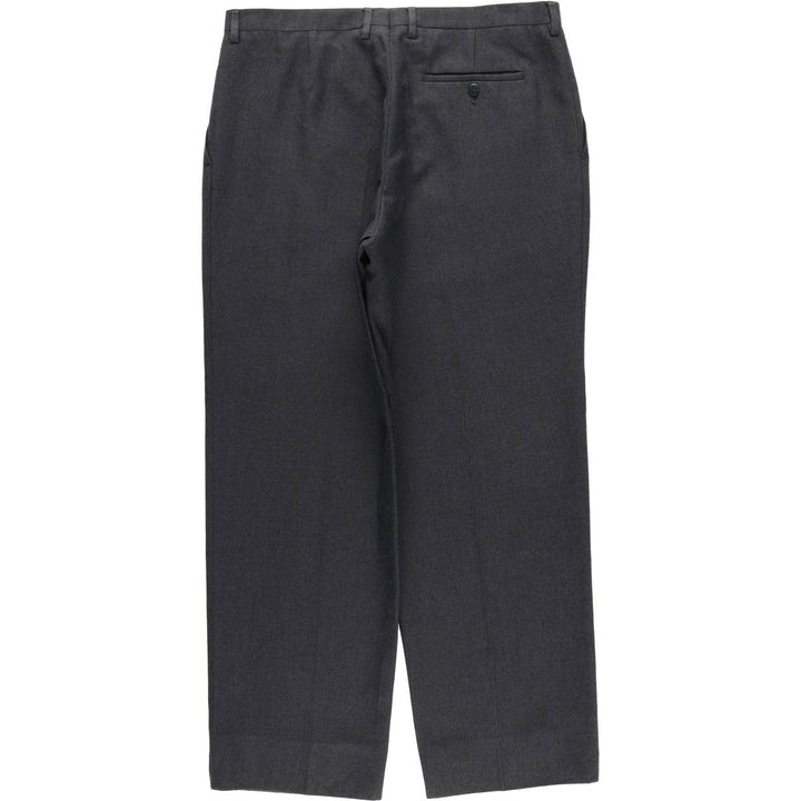 Burberry's BURBERRYS OF LONDON two-pleat wool trousers/slacks, made in Spain, men's size W36 (approx.) wool Charcoal Vintage Second Hand