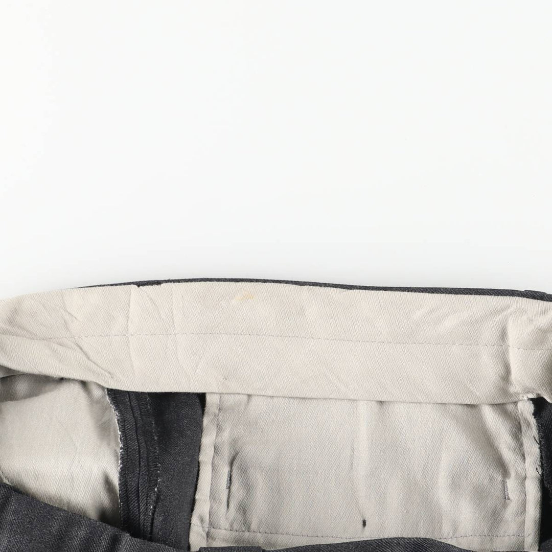 Burberry's BURBERRYS OF LONDON two-pleat wool trousers/slacks, made in Spain, men's size W36 (approx.) wool Charcoal Vintage Second Hand