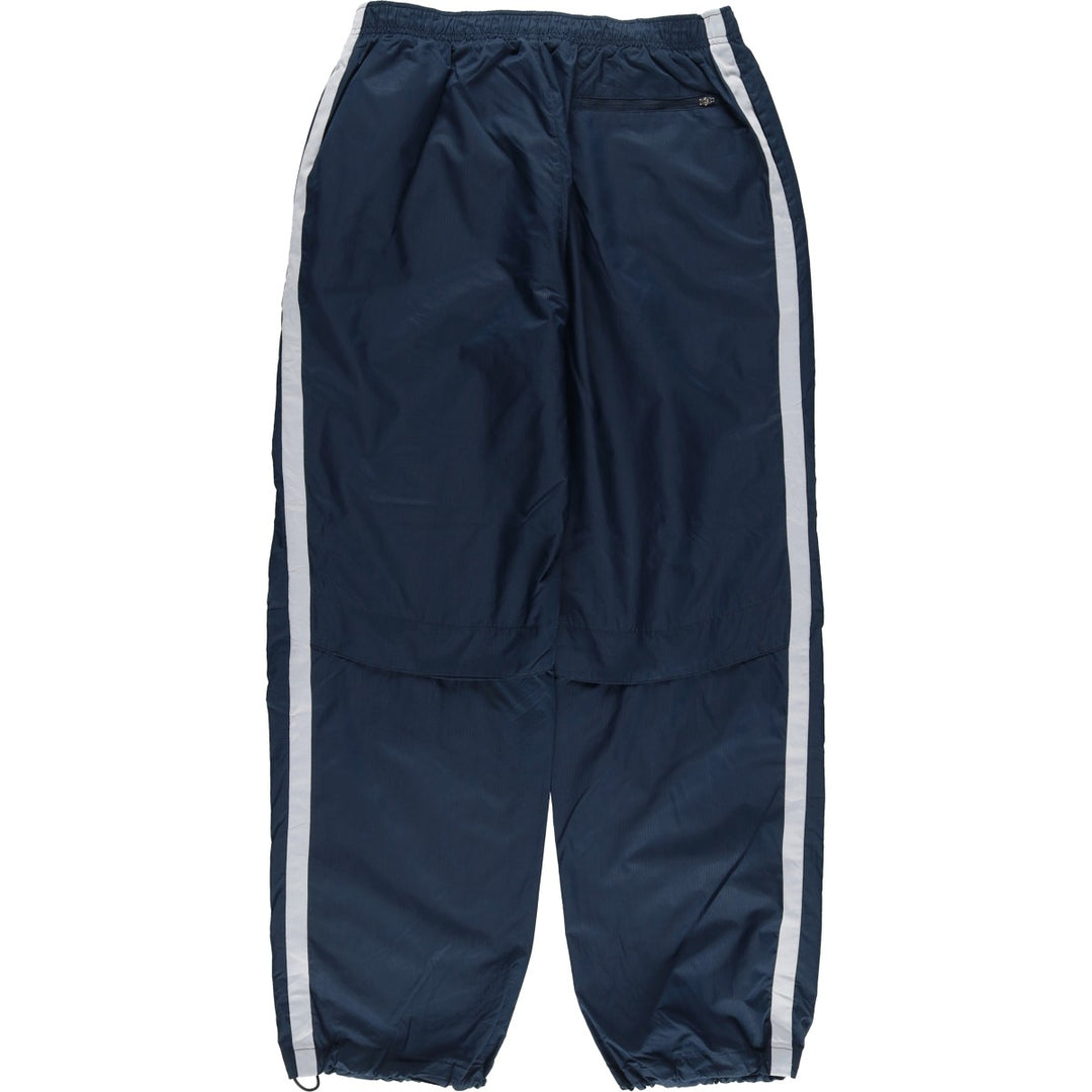 00'S Nike Warm-up Pants, Nylon Pants, Rustling Pants, Men's XL Size polyester navy blue type Vintage Second Hand