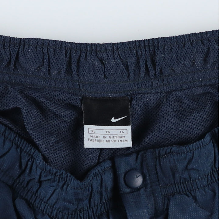 00'S Nike Warm-up Pants, Nylon Pants, Rustling Pants, Men's XL Size polyester navy blue type Vintage Second Hand