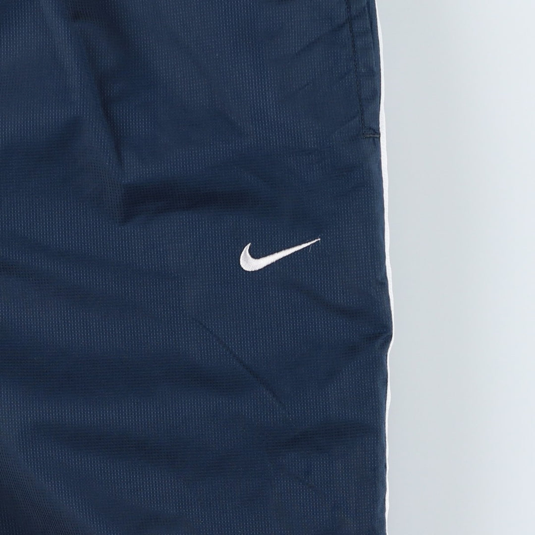 00'S Nike Warm-up Pants, Nylon Pants, Rustling Pants, Men's XL Size polyester navy blue type Vintage Second Hand