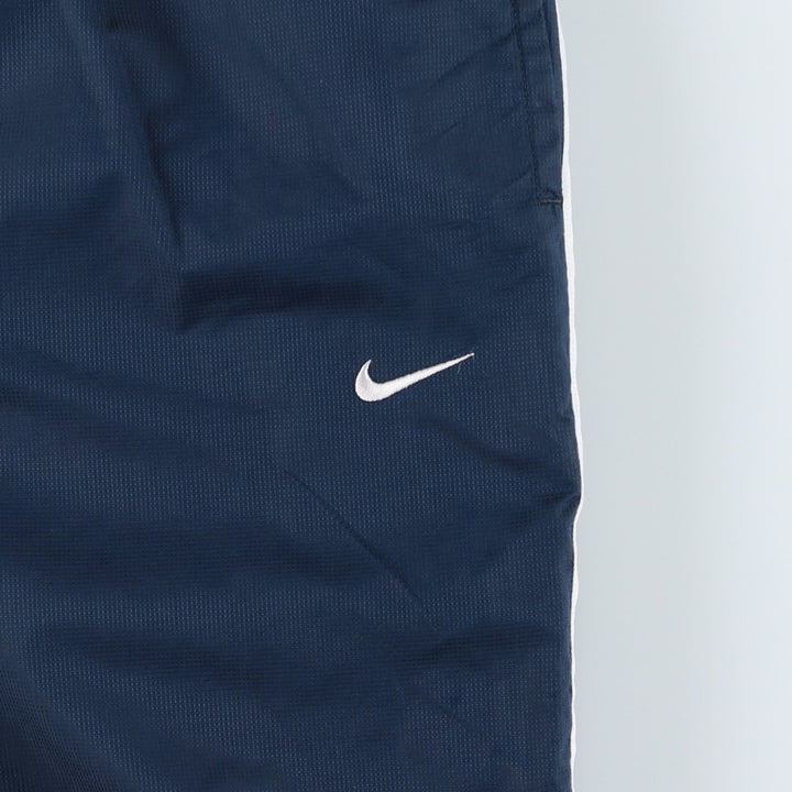 00'S Nike Warm-up Pants, Nylon Pants, Rustling Pants, Men's XL Size polyester navy blue type Vintage Second Hand