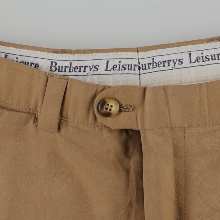 Burberry's LEISURE two-pleat slacks, men's size W33 (approx.) Rayon brown type Vintage Second Hand