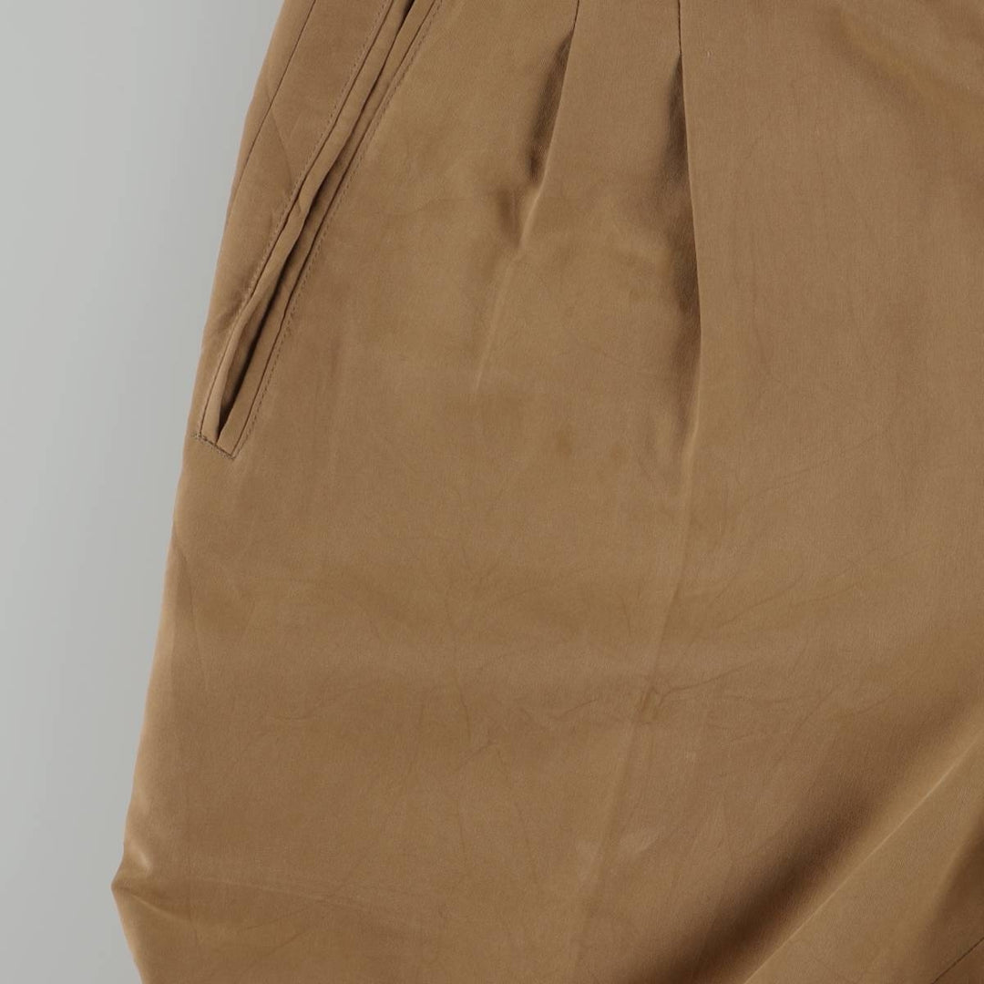 Burberry's LEISURE two-pleat slacks, men's size W33 (approx.) Rayon brown type Vintage Second Hand