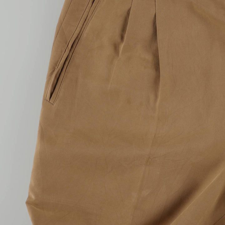 Burberry's LEISURE two-pleat slacks, men's size W33 (approx.) Rayon brown type Vintage Second Hand