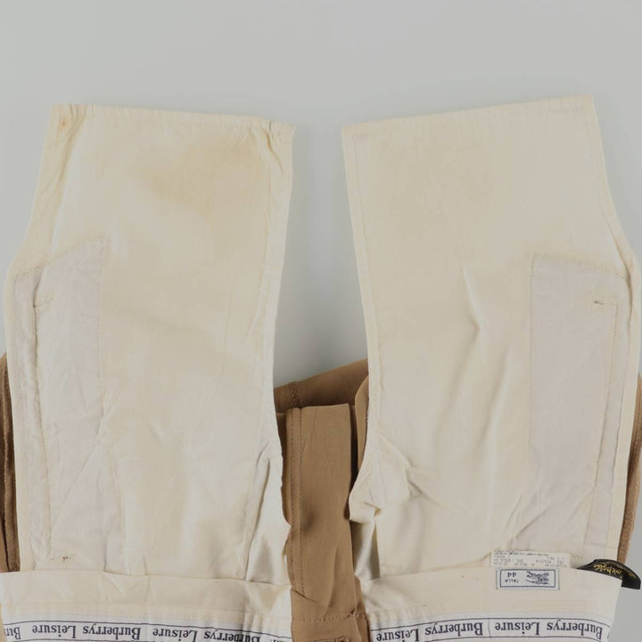 Burberry's LEISURE two-pleat slacks, men's size W33 (approx.) Rayon brown type Vintage Second Hand