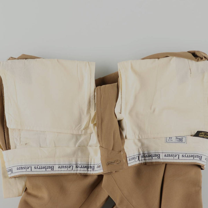 Burberry's LEISURE two-pleat slacks, men's size W33 (approx.) Rayon brown type Vintage Second Hand