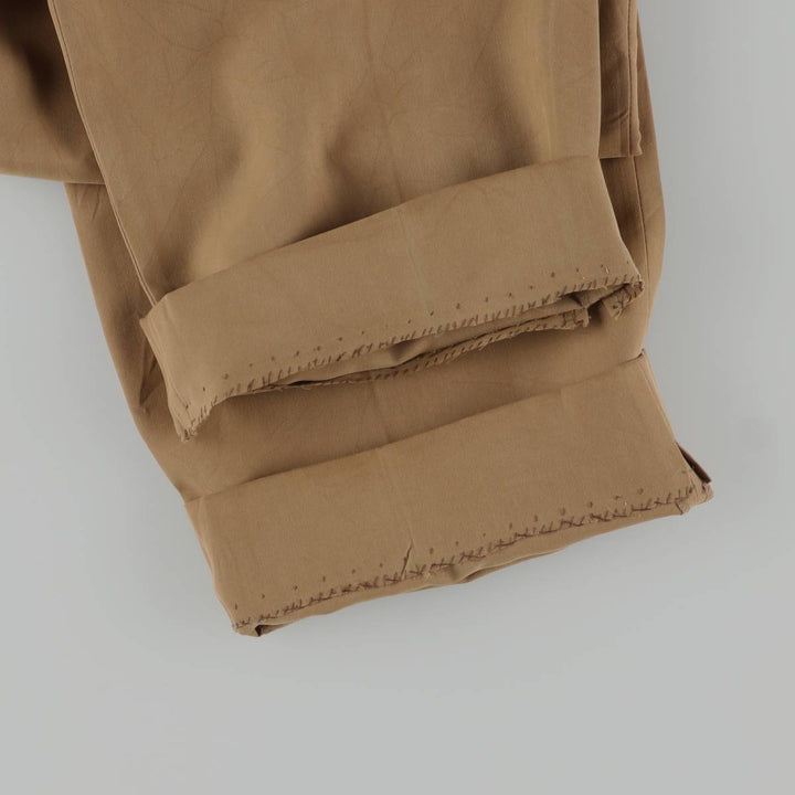 Burberry's LEISURE two-pleat slacks, men's size W33 (approx.) Rayon brown type Vintage Second Hand