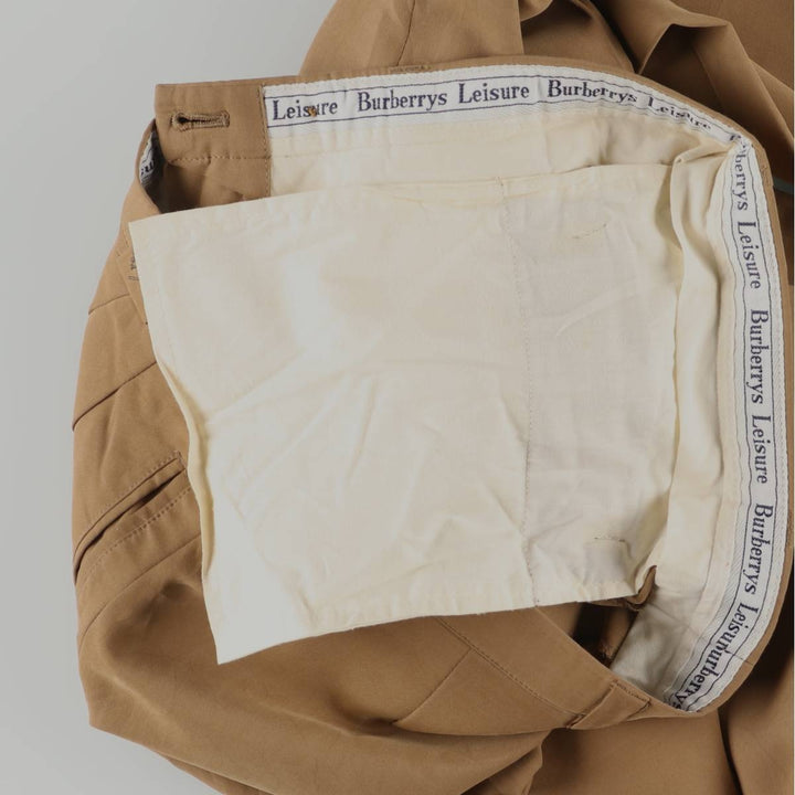 Burberry's LEISURE two-pleat slacks, men's size W33 (approx.) Rayon brown type Vintage Second Hand