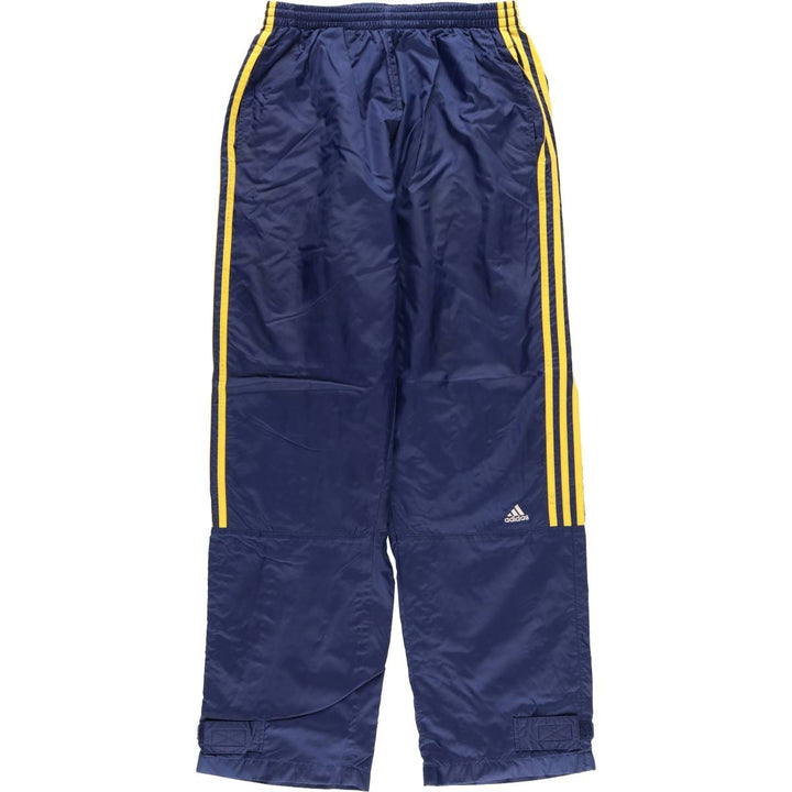 00'S Adidas nylon pants, rustling pants, men's size L Nylon navy blue type Vintage Second Hand