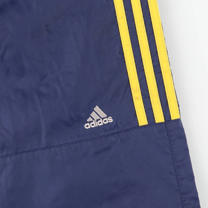 00'S Adidas nylon pants, rustling pants, men's size L Nylon navy blue type Vintage Second Hand