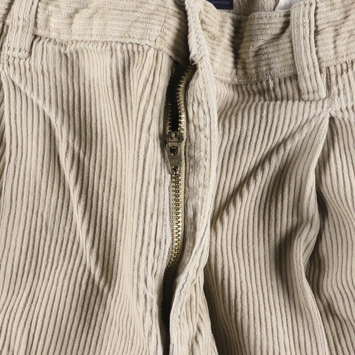 Ralph Lauren Chaps Two-pleat Corduroy Pants Men's Size W30 cotton Beige type Vintage Second Hand