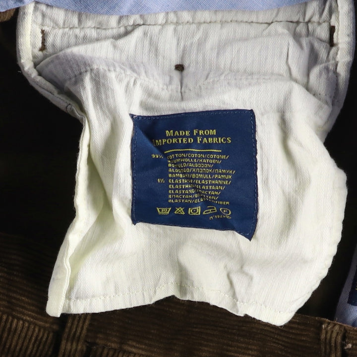 Ralph Lauren POLO RALPH LAUREN CLASSIC FIT corduroy pants for men, size w36 cotton brown type Vintage Second Hand
