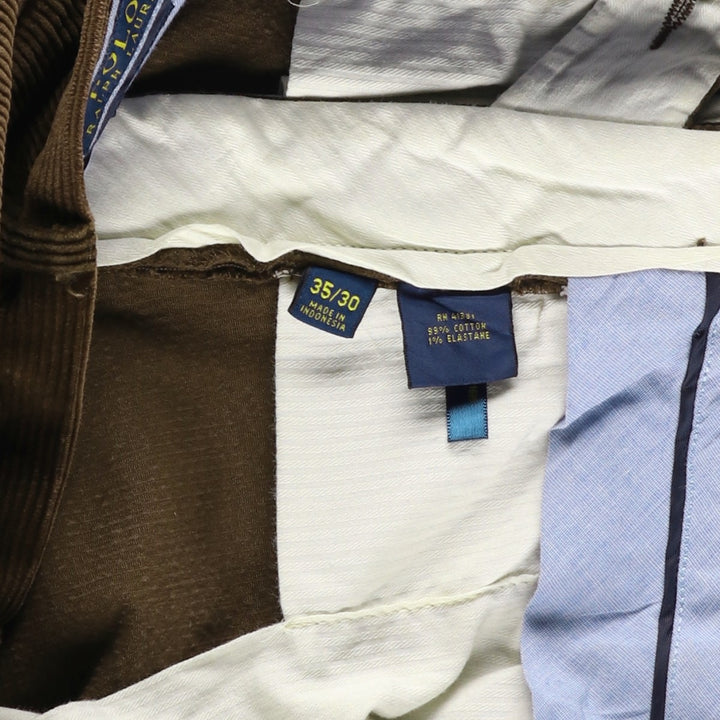 Ralph Lauren POLO RALPH LAUREN CLASSIC FIT corduroy pants for men, size w36 cotton brown type Vintage Second Hand