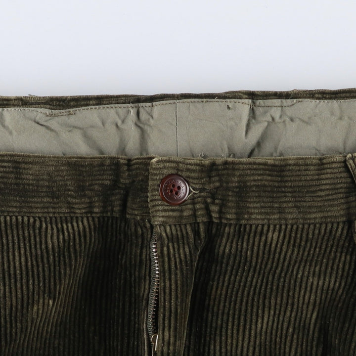 90'S Nautica Two-pleat Corduroy Pants, Men's, Vintage, Size 36 cotton Green type dark green Vintage Second Hand