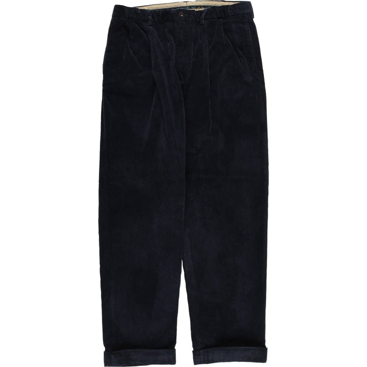 Ralph Lauren Polo by Ralph Lauren wide-ribbed corduroy pants, men's size W36. cotton navy blue type Vintage Second Hand