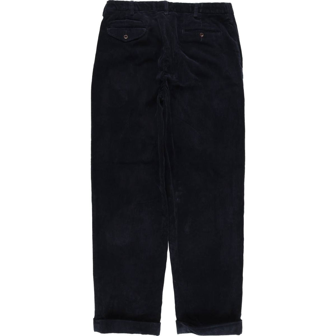 Ralph Lauren Polo by Ralph Lauren wide-ribbed corduroy pants, men's size W36. cotton navy blue type Vintage Second Hand