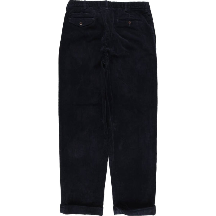 Ralph Lauren Polo by Ralph Lauren wide-ribbed corduroy pants, men's size W36. cotton navy blue type Vintage Second Hand