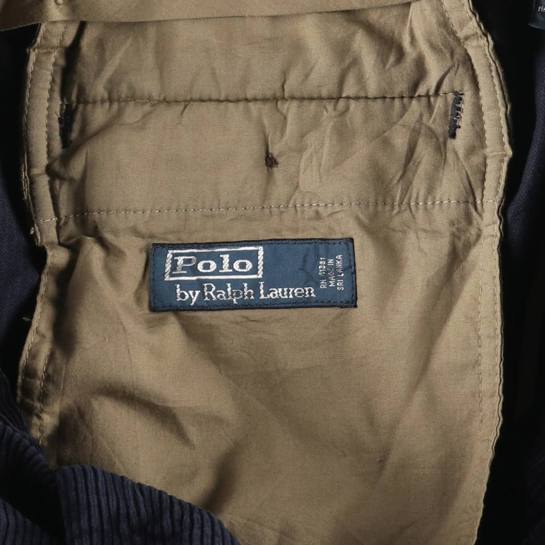 Ralph Lauren Polo by Ralph Lauren wide-ribbed corduroy pants, men's size W36. cotton navy blue type Vintage Second Hand