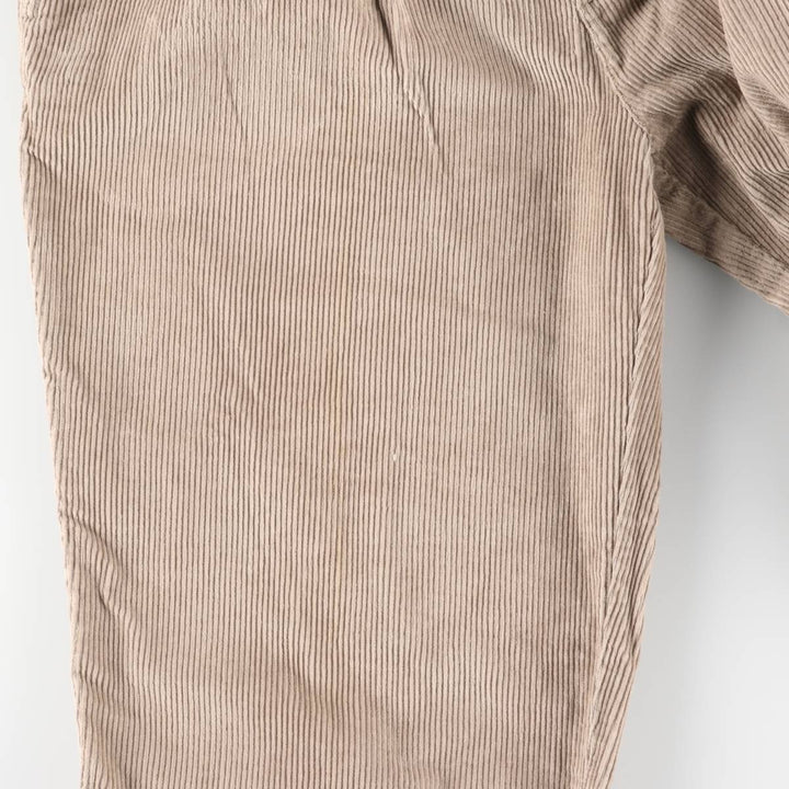 Ralph Lauren Chaps, wide ribbed, two-pleat corduroy pants, men's size W35. cotton Beige type Vintage Second Hand