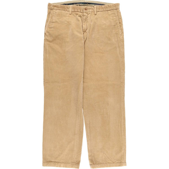 Ralph Lauren Polo by Ralph Lauren Preston Pant, wide ribbed corduroy pants, men's size W36 cotton beige type brown Vintage Second Hand