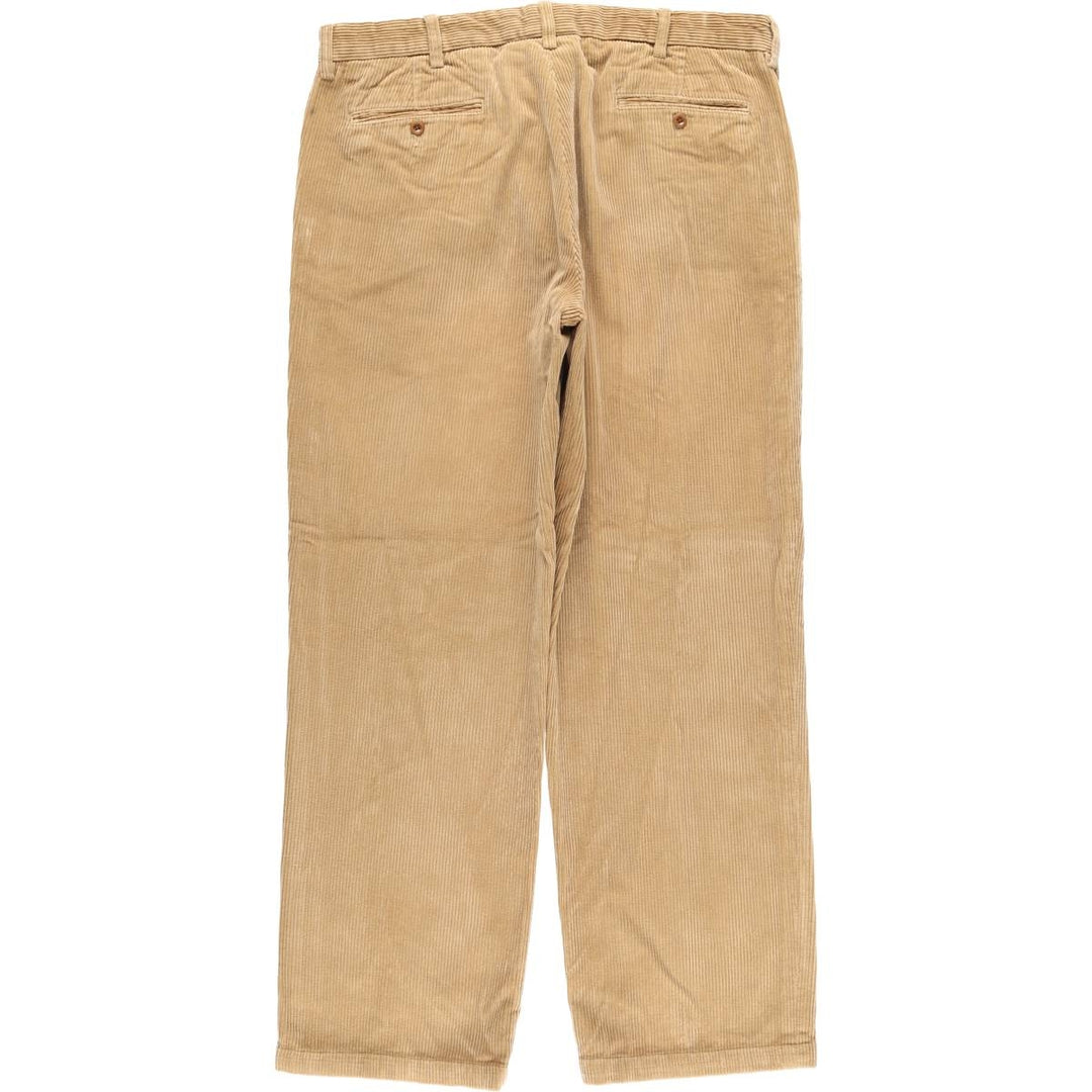 Ralph Lauren Polo by Ralph Lauren Preston Pant, wide ribbed corduroy pants, men's size W36 cotton beige type brown Vintage Second Hand