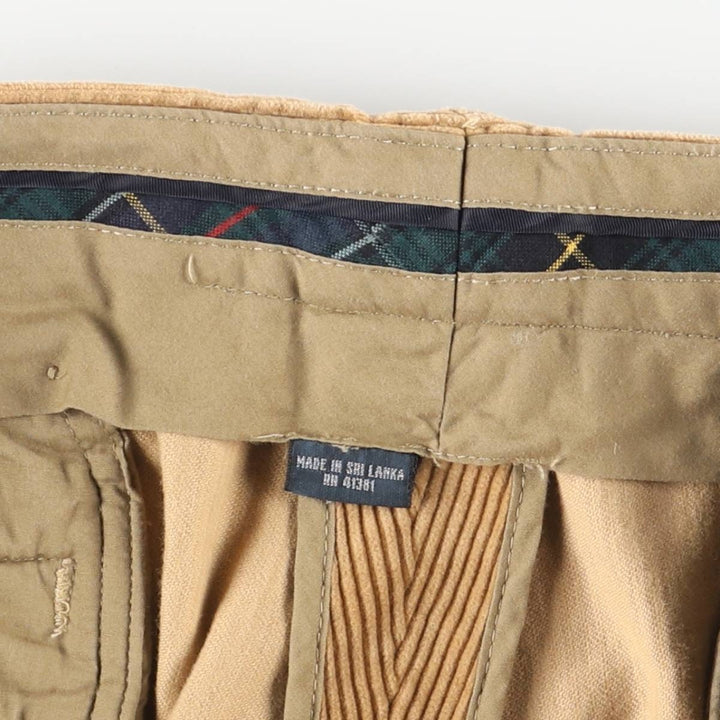 Ralph Lauren Polo by Ralph Lauren Preston Pant, wide ribbed corduroy pants, men's size W36 cotton beige type brown Vintage Second Hand
