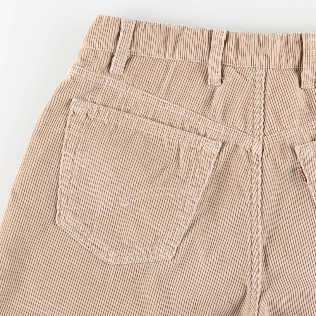 90'S Levi's SIGNATURE wide-ribbed, one-pleat corduroy pants, men's, size W34, vintage cotton Beige type Vintage Second Hand