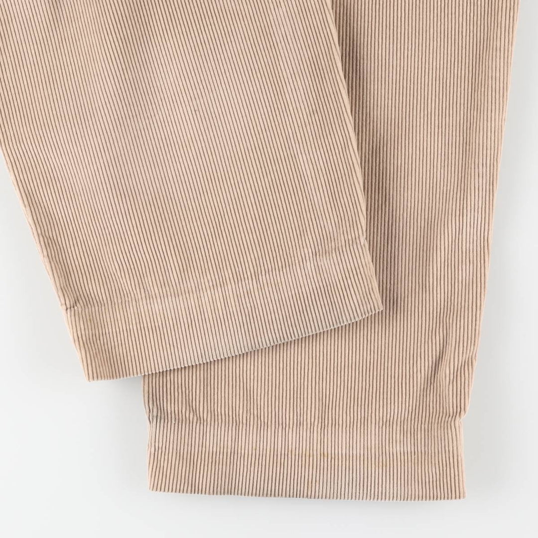 90'S Levi's SIGNATURE wide-ribbed, one-pleat corduroy pants, men's, size W34, vintage cotton Beige type Vintage Second Hand