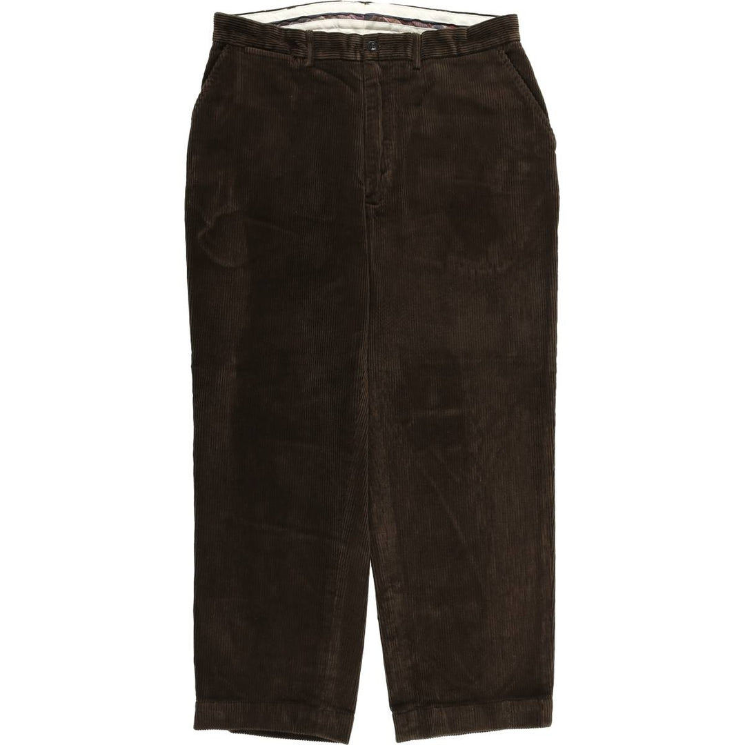 Ralph Lauren Polo by Ralph Lauren Men's Wide Ribbed Corduroy Pants, Size W35 cotton brown type Vintage Second Hand
