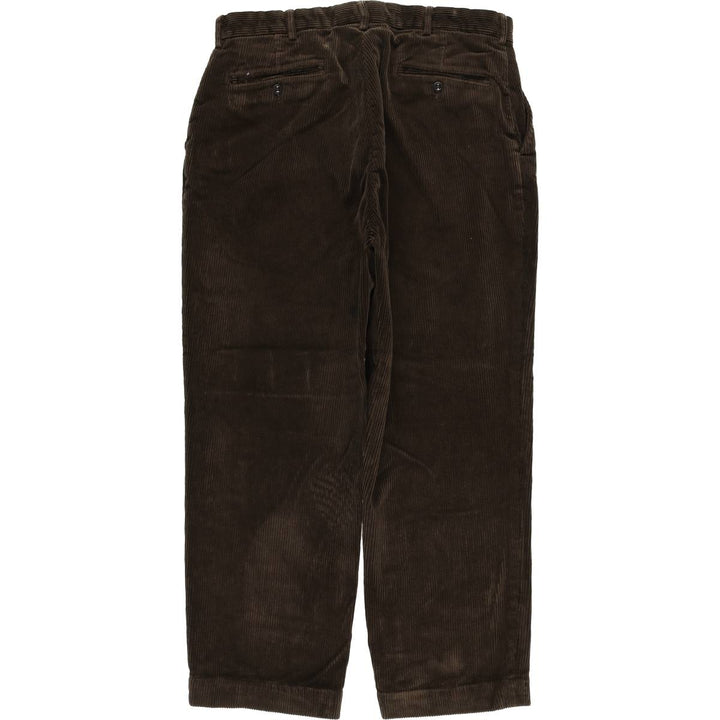 Ralph Lauren Polo by Ralph Lauren Men's Wide Ribbed Corduroy Pants, Size W35 cotton brown type Vintage Second Hand