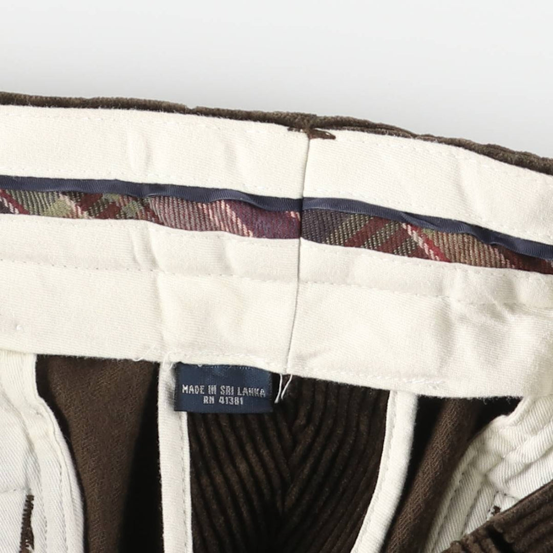 Ralph Lauren Polo by Ralph Lauren Men's Wide Ribbed Corduroy Pants, Size W35 cotton brown type Vintage Second Hand