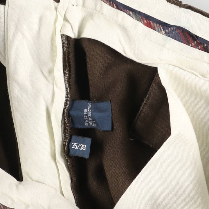 Ralph Lauren Polo by Ralph Lauren Men's Wide Ribbed Corduroy Pants, Size W35 cotton brown type Vintage Second Hand