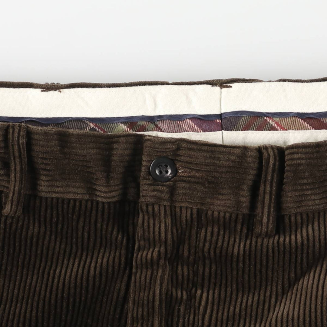 Ralph Lauren Polo by Ralph Lauren Men's Wide Ribbed Corduroy Pants, Size W35 cotton brown type Vintage Second Hand