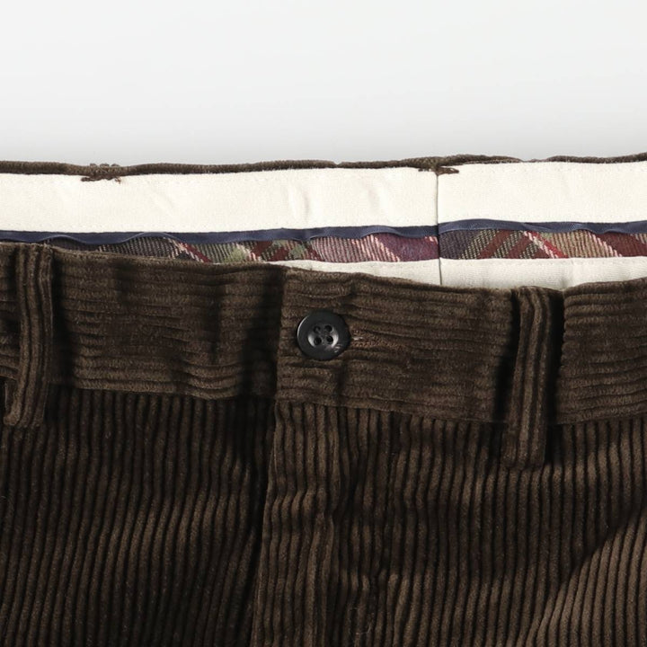 Ralph Lauren Polo by Ralph Lauren Men's Wide Ribbed Corduroy Pants, Size W35 cotton brown type Vintage Second Hand