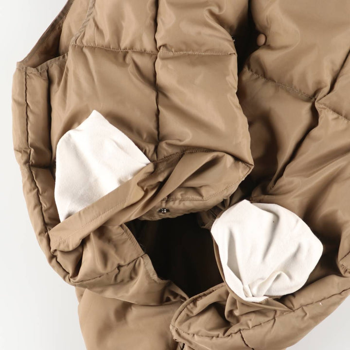 Vintage 80s-90'S Lands' End goose down vest, men's size L Nylon Beige type Vintage Second Hand