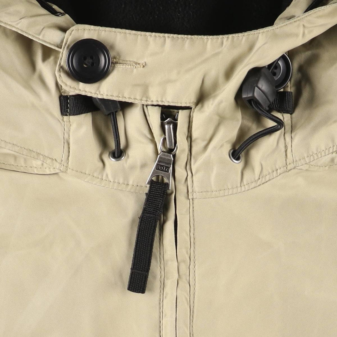 Ralph Lauren POLO by Ralph Lauren padded hoodie/puffer jacket, men's size XL Nylon Beige type Vintage Second Hand