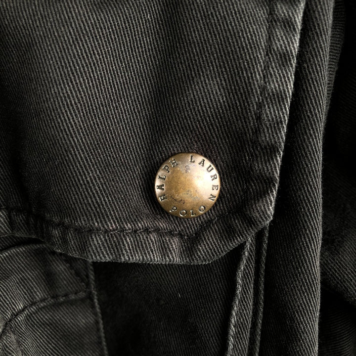 Ralph Lauren POLO by Ralph Lauren hunting jacket, men's size L cotton black type Vintage Second Hand