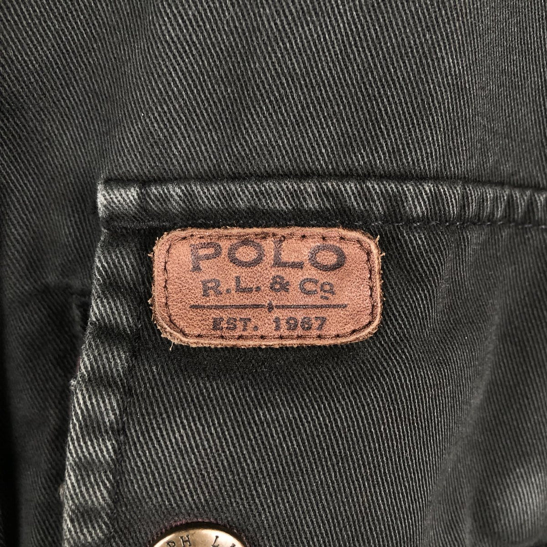 Ralph Lauren POLO by Ralph Lauren hunting jacket, men's size L cotton black type Vintage Second Hand