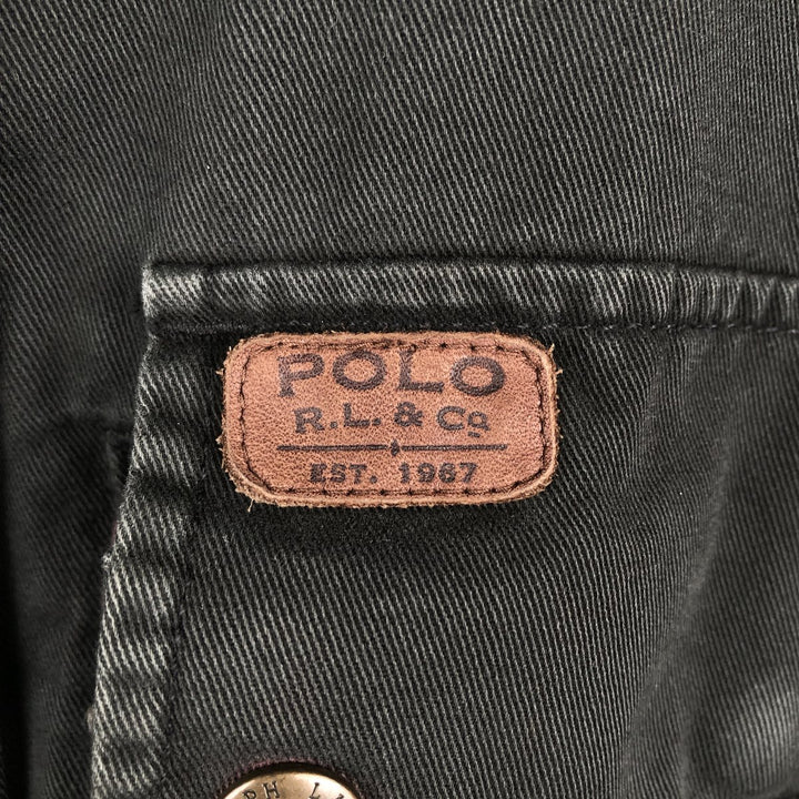 Ralph Lauren POLO by Ralph Lauren hunting jacket, men's size L cotton black type Vintage Second Hand