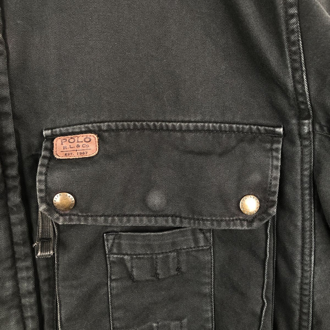 Ralph Lauren POLO by Ralph Lauren hunting jacket, men's size L cotton black type Vintage Second Hand